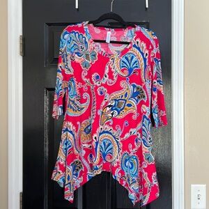 Pink/Blue Floral Dress